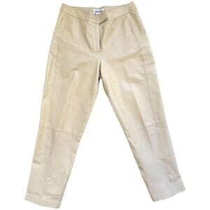 Vintage Bagatelle 90s Y2K Tan Beige High Waisted Leather Pants
